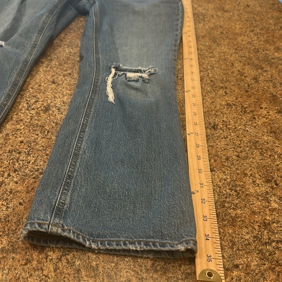 J.Crew Mid Rise Size 28 Flare Crop Distressed Jeans - Picture 14 of 15